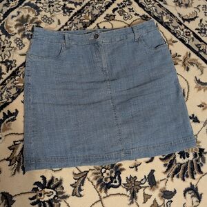 Karen Scott Light Blue Denim Mini Skirt